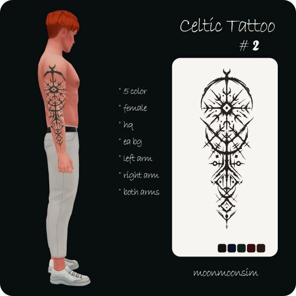 Celtic Tattoo 2 By Moonmoonsim 1 Celtic Tattoo 2 By Moonmoonsim Sims 4 CC