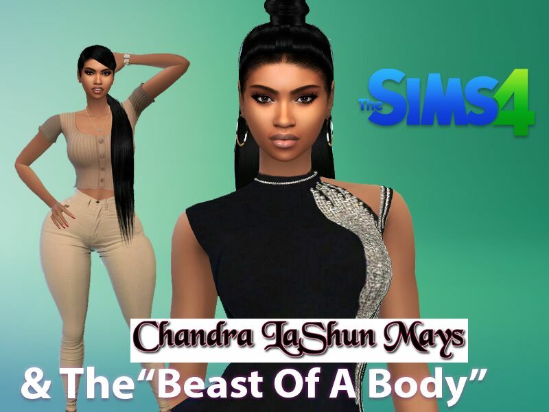 Chandra Lashun Mays & The “Beast Of A Body” Body Preset By VTK 1 Chandra Lashun Mays & The “Beast Of A Body” Body Preset By VTK Sims 4 CC