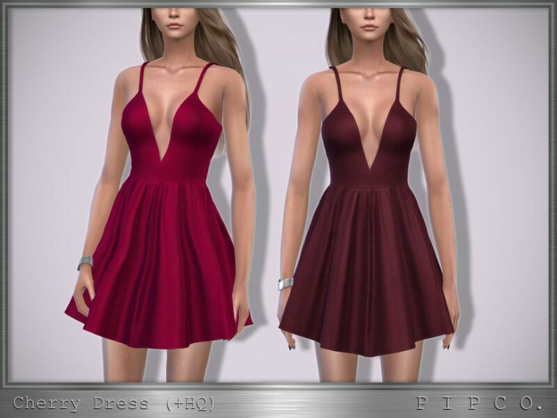 Cherry Dress. By Pipco 1 Cherry Dress. By Pipco Sims 4 CC