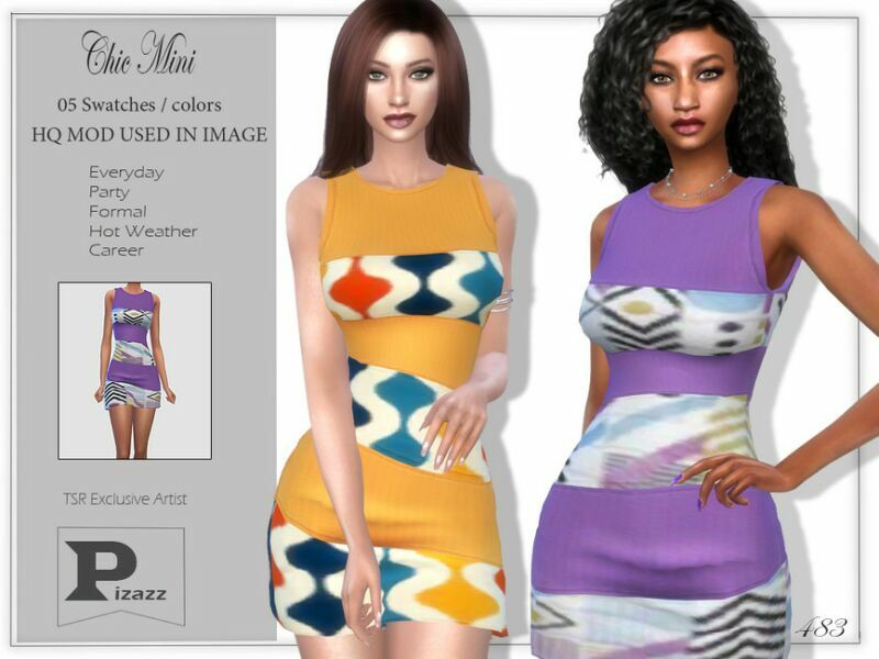 Chic Mini By Pizazz 1 Chic Mini By Pizazz Sims 4 CC