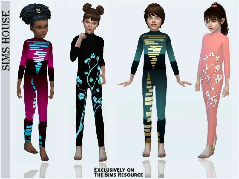 Children’s Yoga Suit Bottom 1 Children’s Yoga Suit Bottom Sims 4 CC
