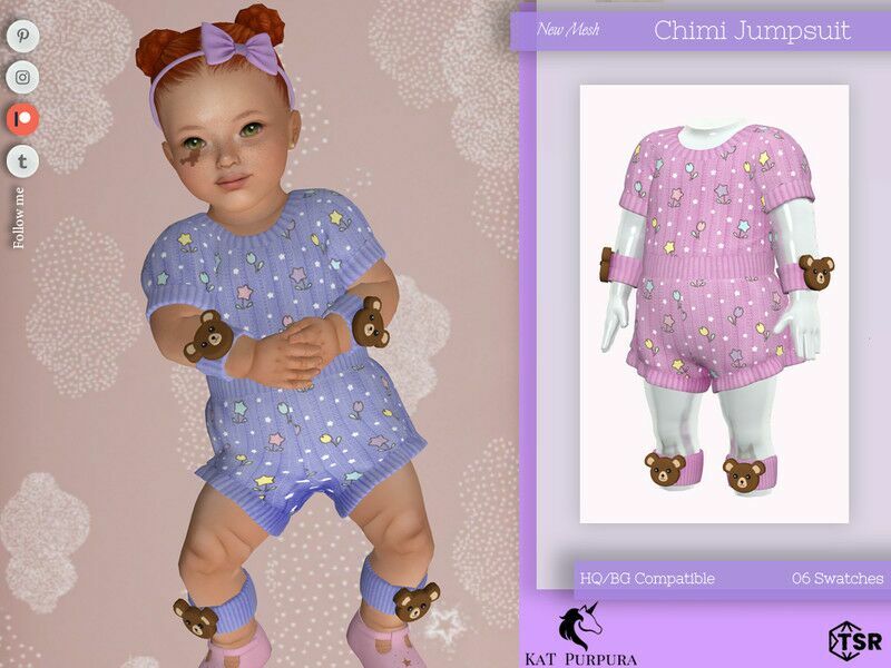 Chimi Jumpsuit 1 Chimi Jumpsuit Sims 4 CC