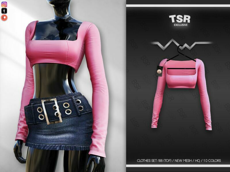 Clothes SET-188 (TOP) BD629 By Busra-Tr 1 Clothes SET-188 (TOP) BD629 By Busra-Tr Sims 4 CC