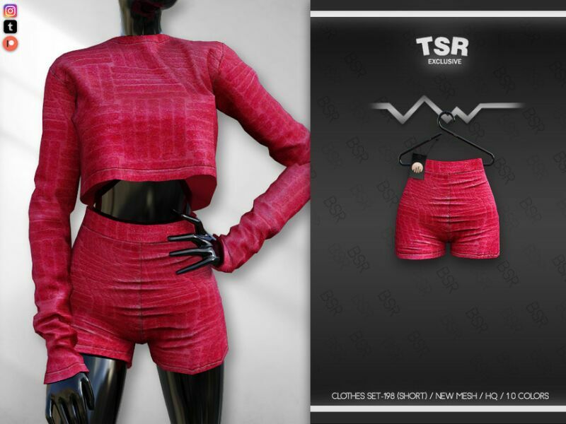 Clothes SET-198 (Short) BD651 By Busra-Tr 1 Clothes SET-198 (Short) BD651 By Busra-Tr Sims 4 CC