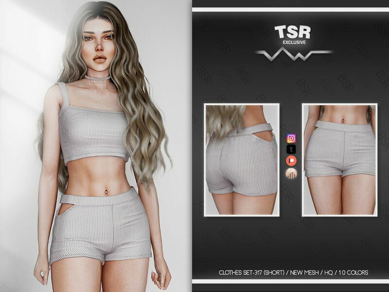 Clothes SET-317 (Short) BD904 By Busra-Tr 1 Clothes SET-317 (Short) BD904 By Busra-Tr Sims 4 CC