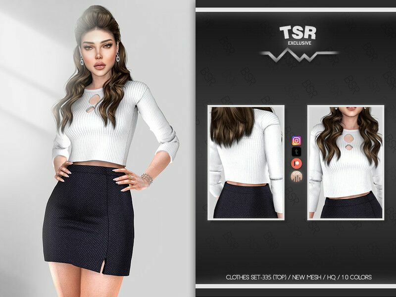 Clothes SET-335 (TOP) BD941 1 Clothes SET-335 (TOP) BD941 Sims 4 CC