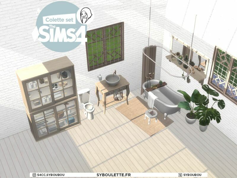 Colette Bathroom SET By Syboulette 5 sims 4 cc colette bathroom set by syboulette 4