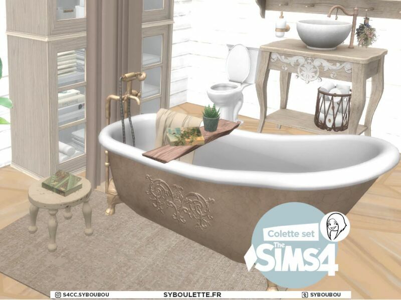 Colette Bathroom SET By Syboulette 4 sims 4 cc colette bathroom set by syboulette 5