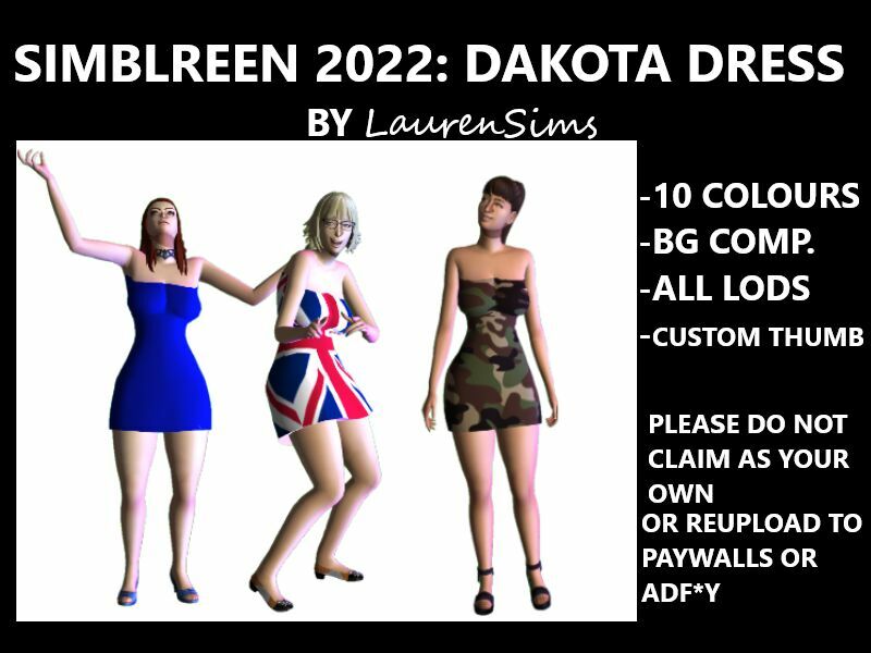 Dakota Dress By Laurensims 1 Dakota Dress By Laurensims Sims 4 CC