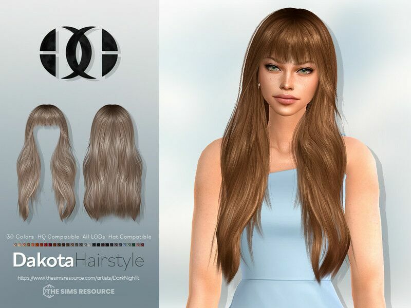 Dakota Hairstyle 1 Dakota Hairstyle Sims 4 CC