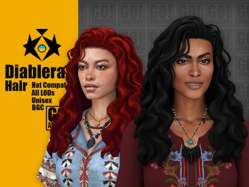 Diablera Hair By Goamazons 1 Diablera Hair By Goamazons Sims 4 CC