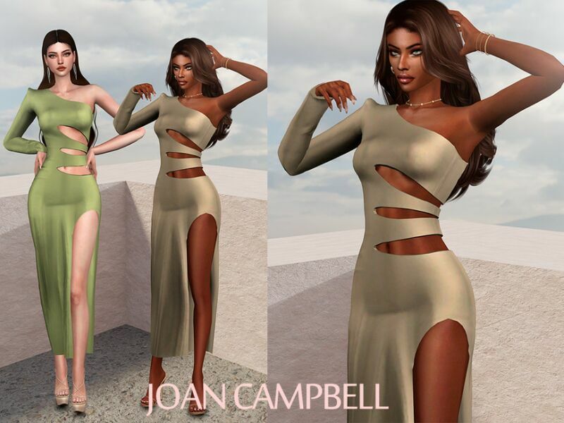 Diana Long Dress 1 Diana Long Dress Sims 4 CC