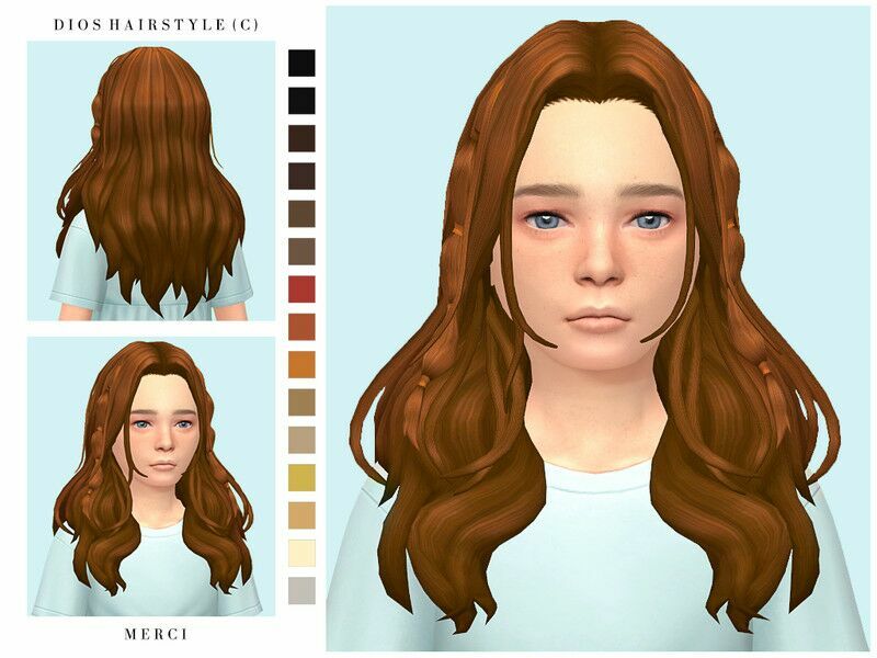 Dios Hairstyle For Child In / Female 1 Dios Hairstyle For Child In / Female Sims 4 CC
