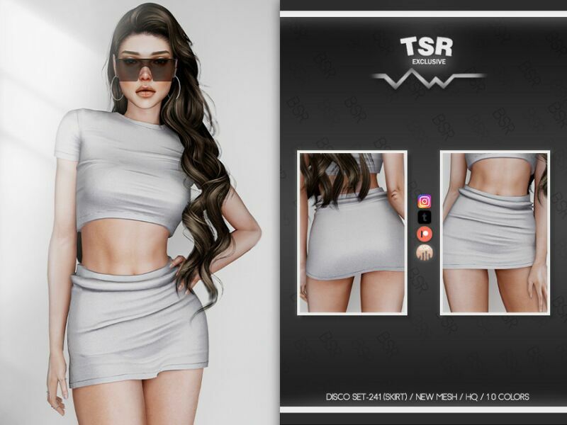 Disco SET-241 (Skirt) BD741 By Busra-Tr 1 Disco SET-241 (Skirt) BD741 By Busra-Tr Sims 4 CC