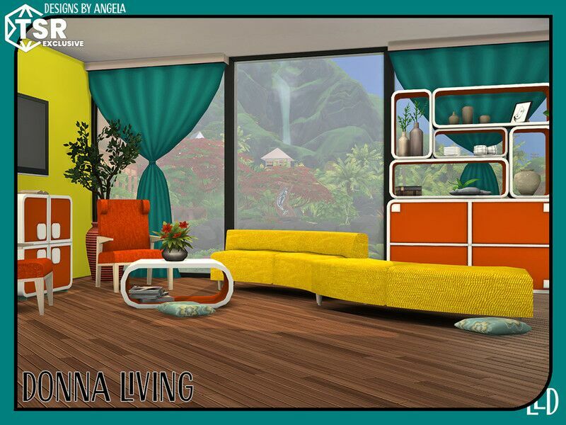 Donna Living 1 Donna Living Sims 4 CC