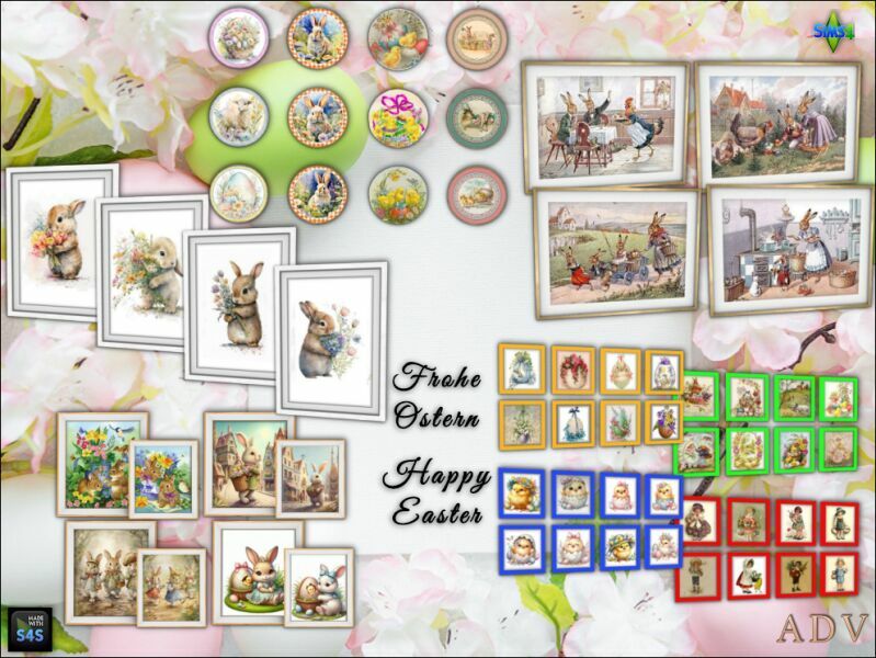 Easter Paintings 1 Easter Paintings Sims 4 CC