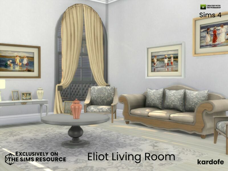 Eliot Living Room By Kardofe 1 Eliot Living Room By Kardofe Sims 4 CC