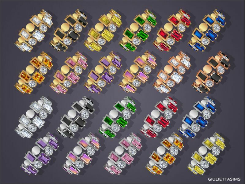 Emerald CUT Bracelet For Right Wrist By Feyona 2 sims 4 cc emerald cut bracelet for right wrist by feyona 2