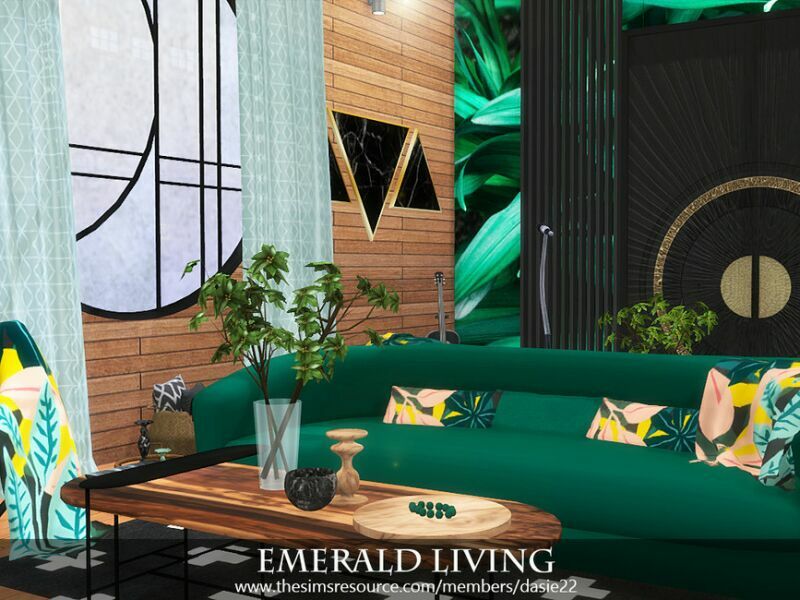 Emerald Living By Dasie2 1 Emerald Living By Dasie2 Sims 4 CC