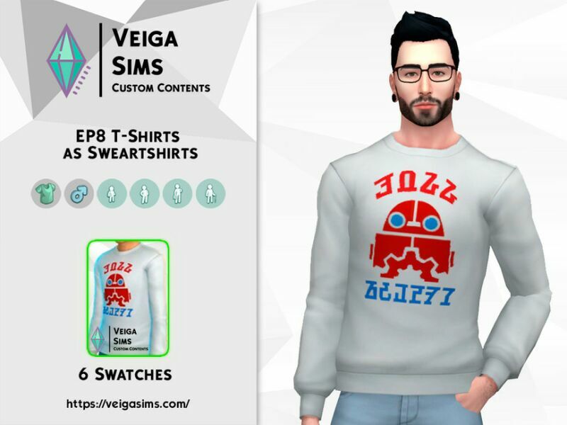 EP8 T-Shirts AS Sweatshirts 1 EP8 T-Shirts AS Sweatshirts Sims 4 CC