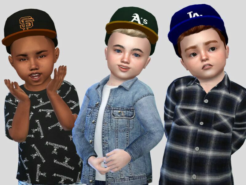 ERA Caps II Toddler By Mclaynesims 1 ERA Caps II Toddler By Mclaynesims Sims 4 CC
