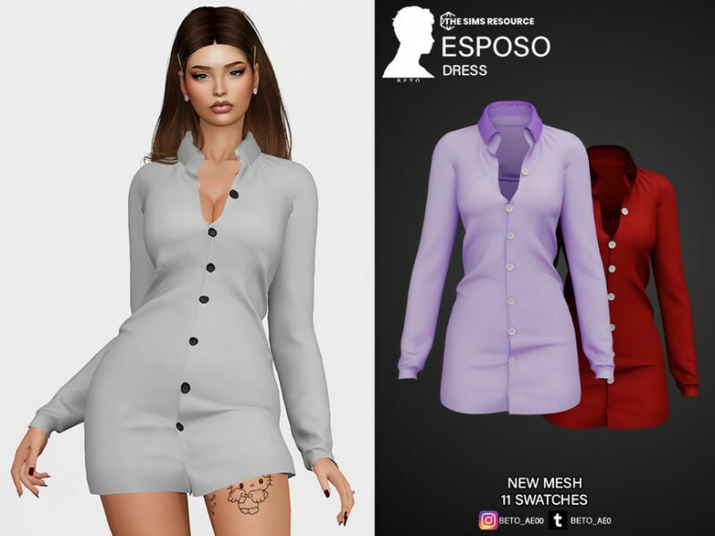 Esposo (Dress) 1 Esposo (Dress) Sims 4 CC