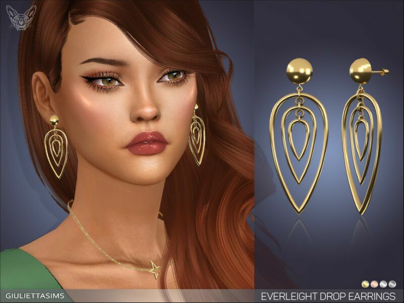 Everleigh Drop Earrings By Feyona 1 Everleigh Drop Earrings By Feyona Sims 4 CC