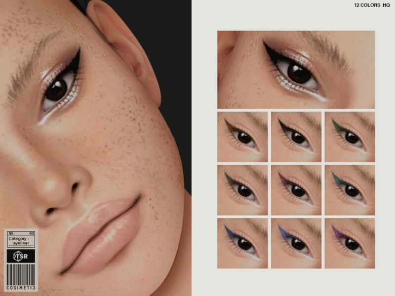 Eyeliner | N60 By Cosimetic 1 Eyeliner | N60 By Cosimetic Sims 4 CC
