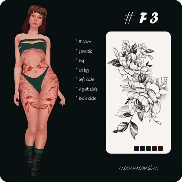 #F3_Tattoo By Moonmoonsim 1 #F3_Tattoo By Moonmoonsim Sims 4 CC