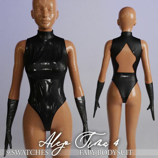 Faby Bodysuit + Gloves 1 Faby Bodysuit + Gloves Sims 4 CC