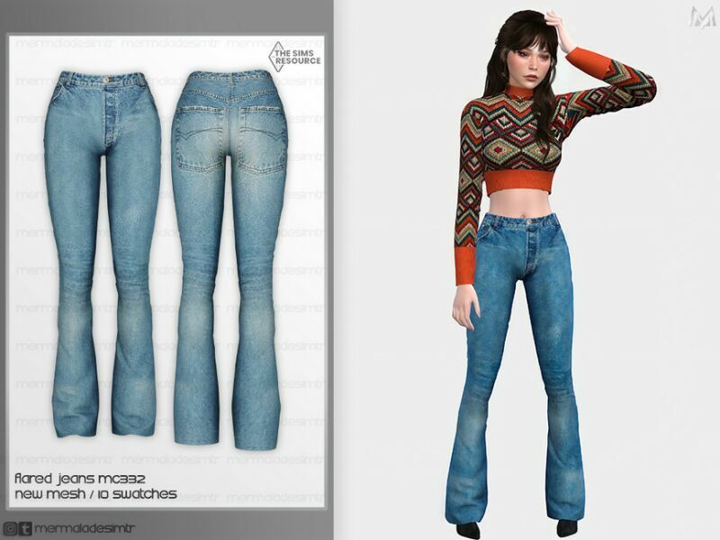 Flared Jeans MC332 By Mermaladesimtr 1 Flared Jeans MC332 By Mermaladesimtr Sims 4 CC