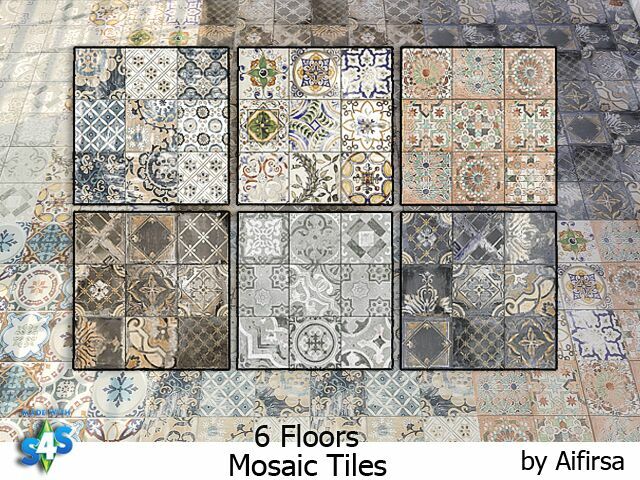 Floors Mosaic Tiles By Aifirsa 2 sims 4 cc floors mosaic tiles by aifirsa 2