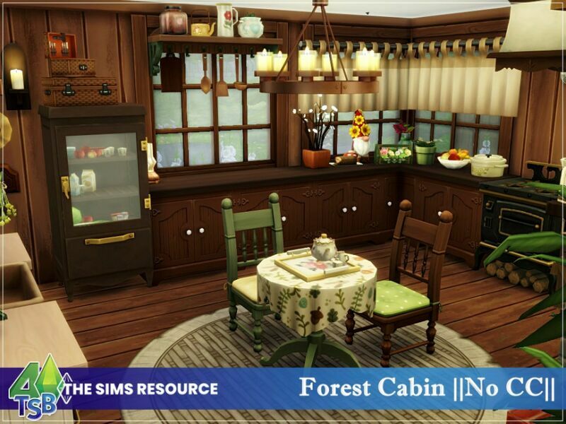 Forest Cabin || NO CC || By Bozena 5 sims 4 cc forest cabin no cc by bozena 4