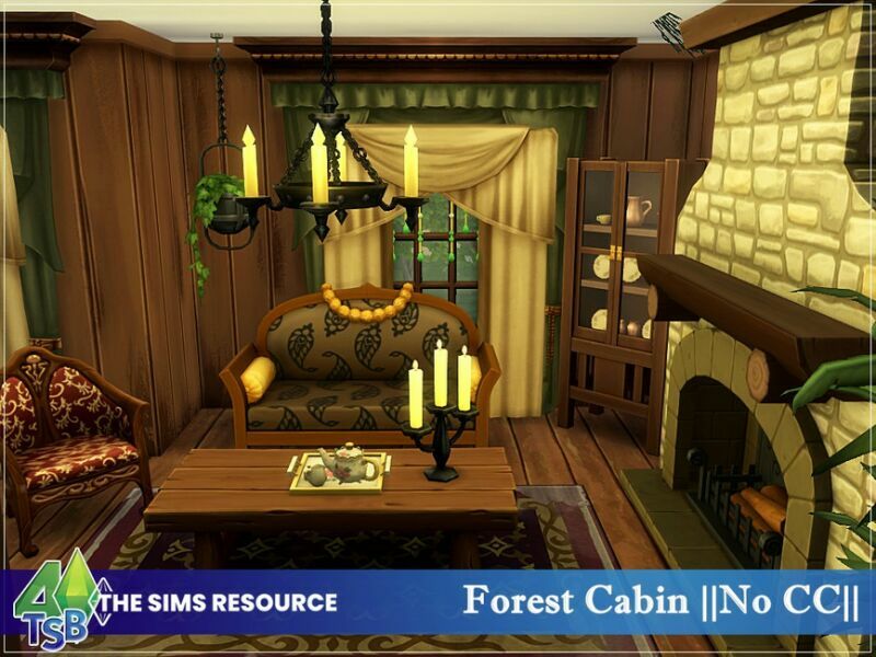 Forest Cabin || NO CC || By Bozena 4 sims 4 cc forest cabin no cc by bozena 6
