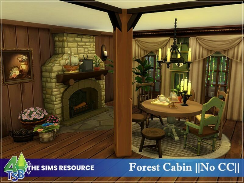 Forest Cabin || NO CC || By Bozena 2 sims 4 cc forest cabin no cc by bozena 7