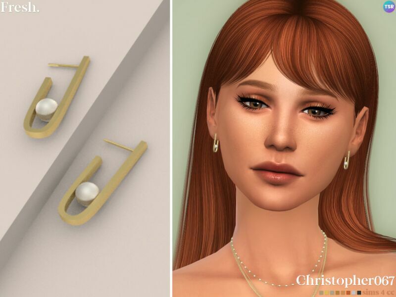 Fresh Earrings By Christopher067 1 Fresh Earrings By Christopher067 Sims 4 CC