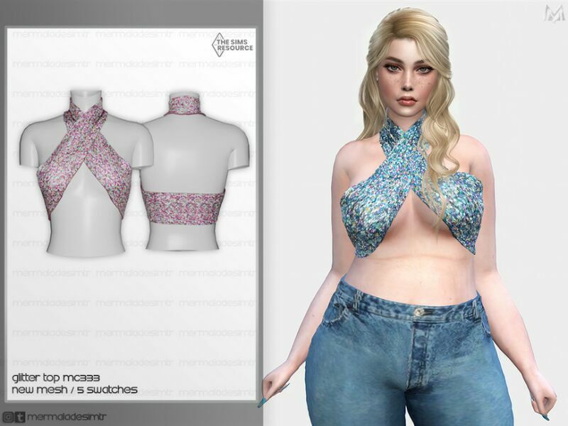 Glitter TOP MC333 By Mermaladesimtr 1 Glitter TOP MC333 By Mermaladesimtr Sims 4 CC