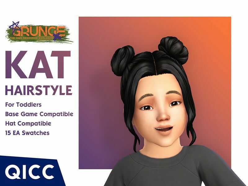 Grunge – KAT Hair By Qicc 1 Grunge – KAT Hair By Qicc Sims 4 CC