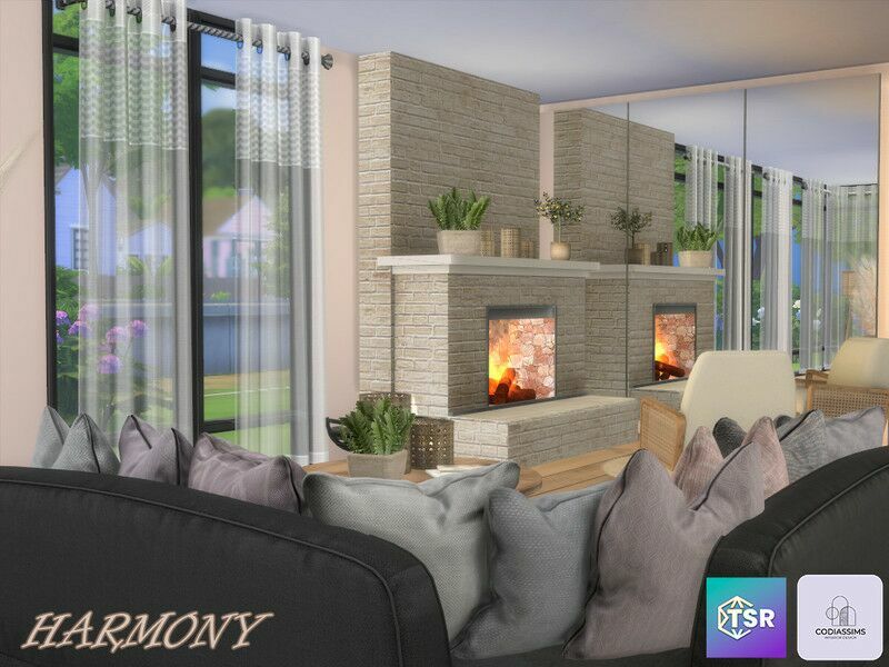 Harmony Living Room 1 Harmony Living Room Sims 4 CC