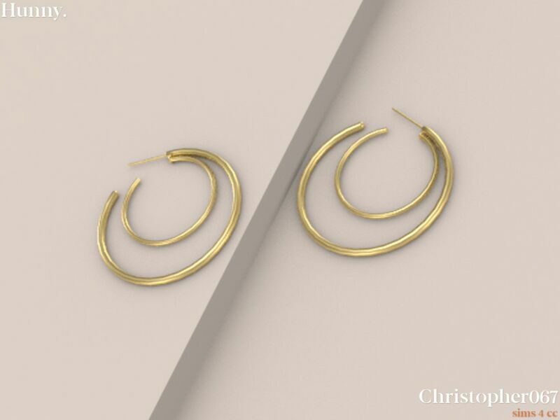 sims 4 cc hunny earrings by christopher067 3