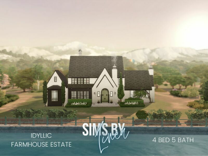 Idyllic Farmhouse Estate By Simsbylinea 1 Idyllic Farmhouse Estate By Simsbylinea Sims 4 CC