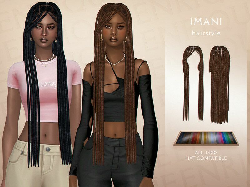 Imani Hairstyle By Enriques4 1 Imani Hairstyle By Enriques4 Sims 4 CC