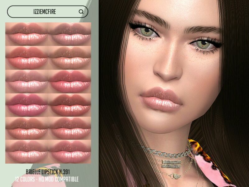 IMF Brielle Lipstick N.391 By Izziemcfire 1 IMF Brielle Lipstick N.391 By Izziemcfire Sims 4 CC
