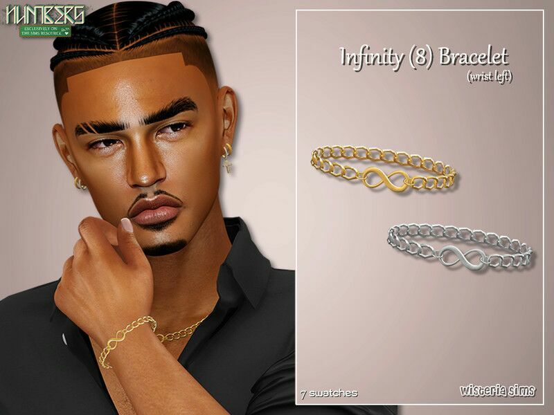 Infinity (8) Bracelet For MEN 1 Infinity (8) Bracelet For MEN Sims 4 CC