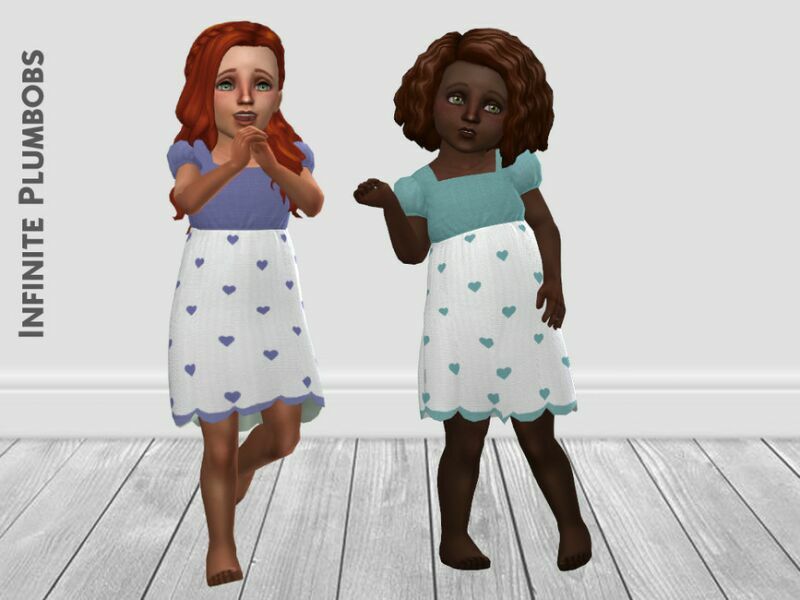IP – Toddler Valentine Tutu Dress By Infiniteplumbobs 2 sims 4 cc ip toddler valentine tutu dress by infiniteplumbobs 3