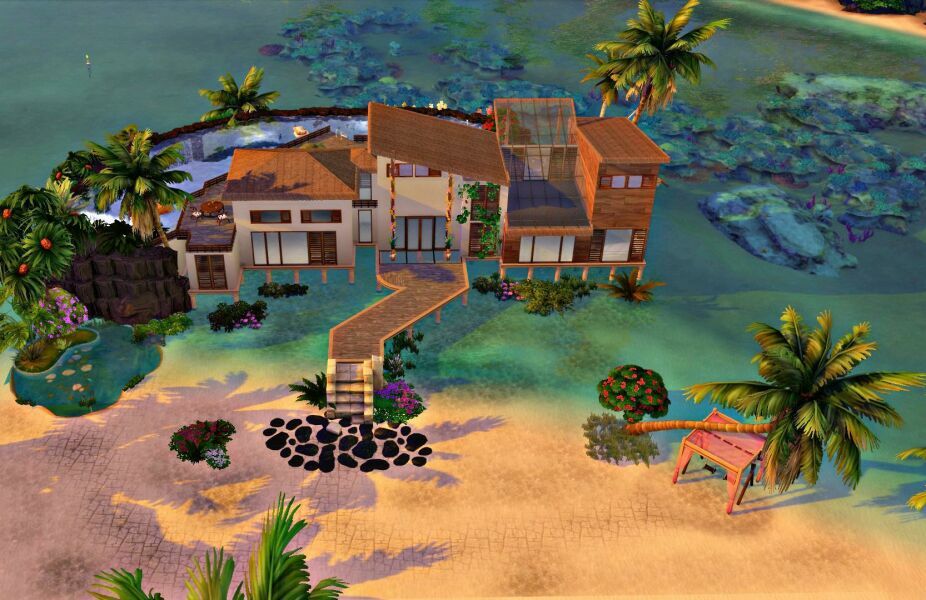 Jamaica Beach Home |CC Free By Mrsbarbiex3 3 sims 4 cc jamaica beach home cc free by mrsbarbiex3 3