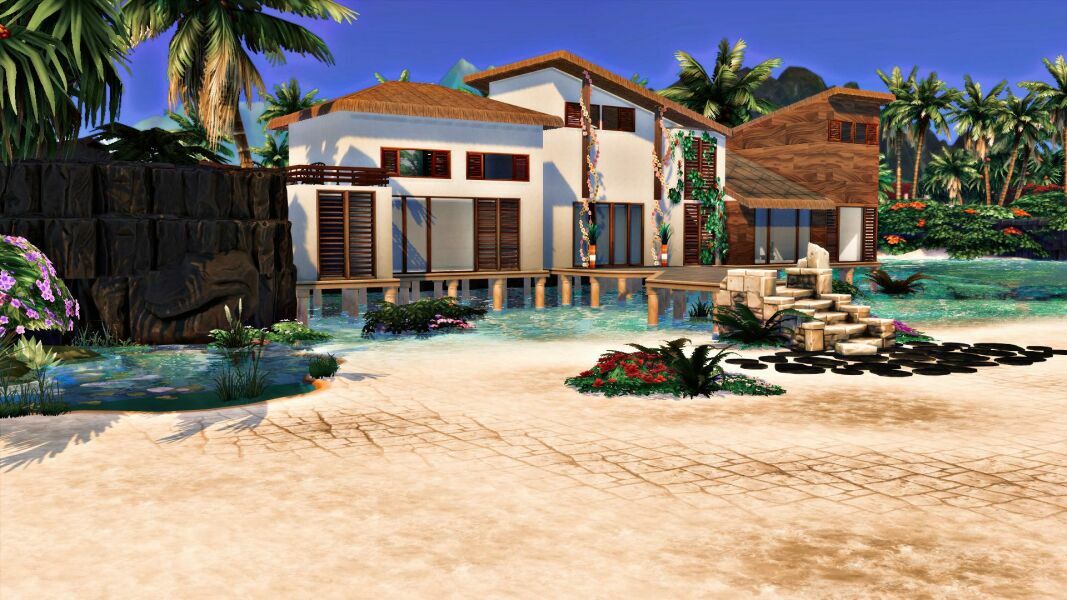 Jamaica Beach Home |CC Free By Mrsbarbiex3 2 sims 4 cc jamaica beach home cc free by mrsbarbiex3 4