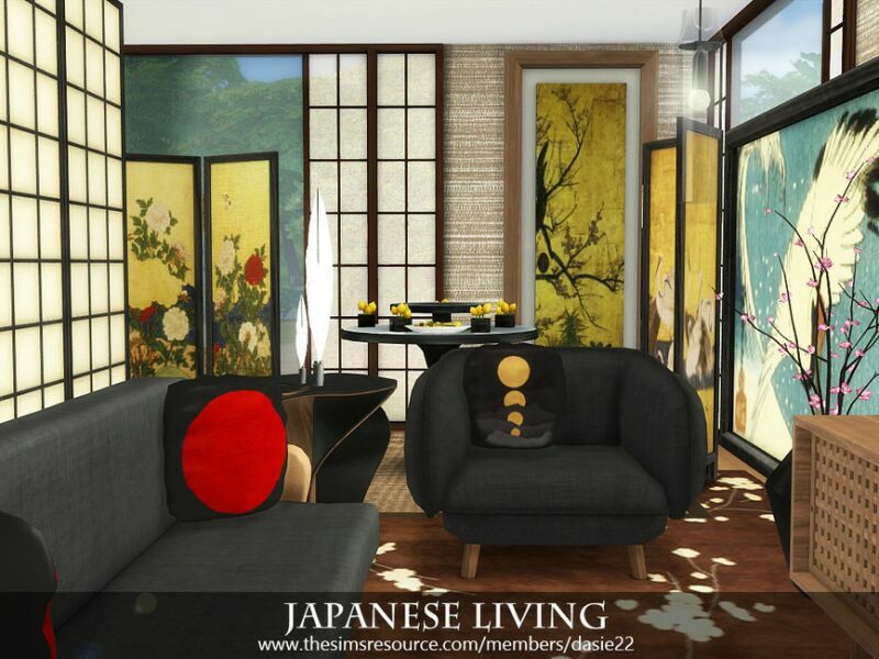 Japanese Living By Dasie2 1 Japanese Living By Dasie2 Sims 4 CC
