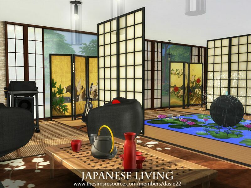 Japanese Living By Dasie2 5 sims 4 cc japanese living by dasie2 3