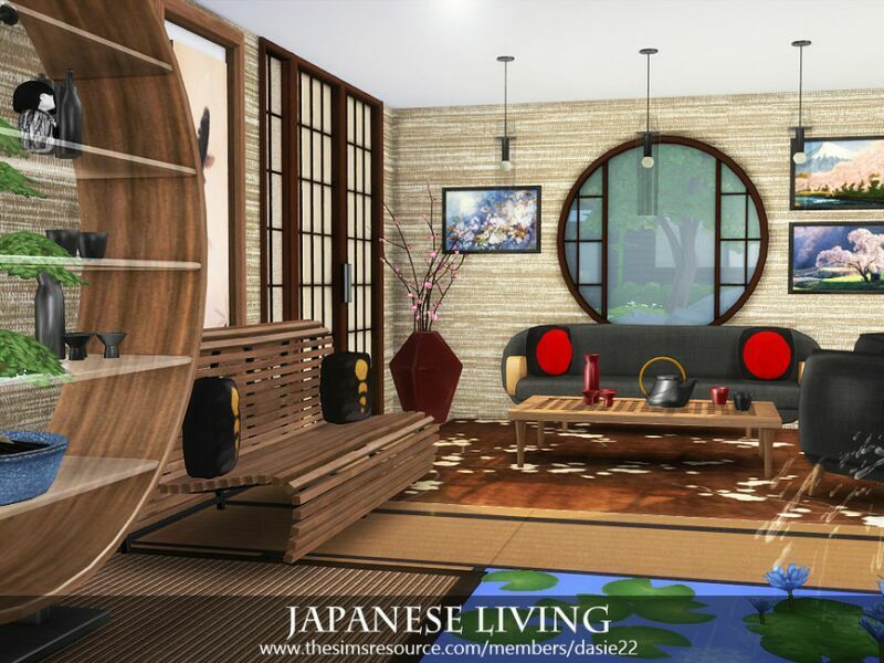 Japanese Living By Dasie2 4 sims 4 cc japanese living by dasie2 4